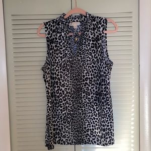 Michael Kors Leopard Sleeveless Top